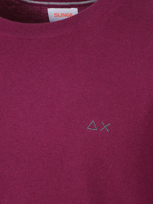 MAGLIONE GIROCOLLO UOMO BASIC - SUN68 K46101 72 Ciclamino SUN68