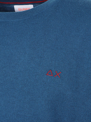 MAGLIONE GIROCOLLO uomo BASIC - SUN68 K46101 78 Petrolio SUN68