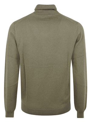 MAGLIONE UOMO A COLLO ALTO BASIC - SUN68 K46102 74 MILITARE SCURO SUN68