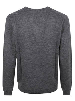 MAGLIONE UOMO SCOLLO A V BASIC - SUN68<BR/> K46104 47 Grigio scuro SUN68