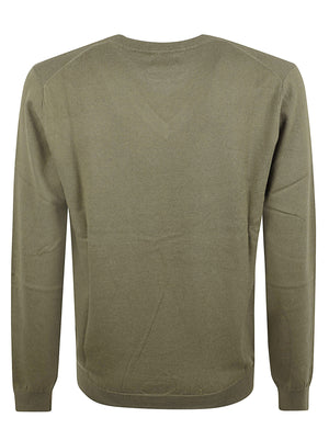 MAGLIOE UOMO SCOLLO A V BASIC - SUN68 K46104 74 MILITARE SCURO SUN68
