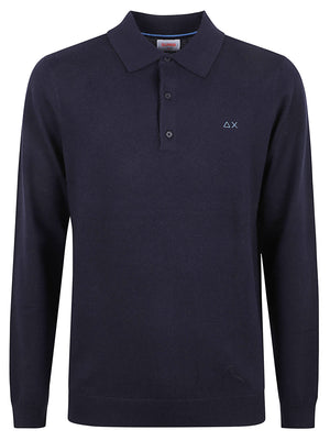 POLO UOMO IN MAGLIA BASIC - SUN68 K46105 07 NAVY BLUE SUN68