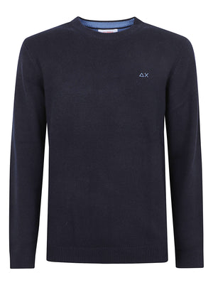 MAGLIONE GIROCOLLO UOMO WARM WOOL - SUN68 K46112 07 NAVY BLUE SUN68