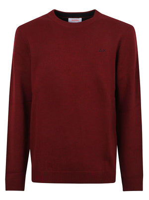 MAGLIONE GIROCOLLO UOMO WARM WOOL - SUN68 K46112 35 BORDEAUX SUN68