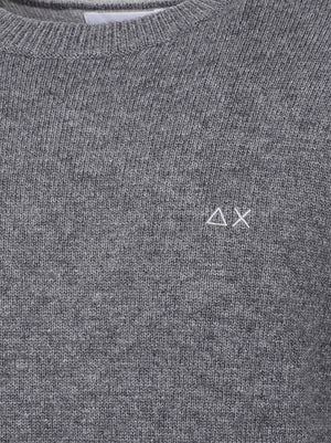 MAGLIONE GIROCOLLO WARM WOOL - SUN68<BR/> K46112 47 Grigio scuro SUN68