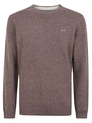MAGLIONE GIROCOLLO WARM WOOL - SUN68 K46112 66 Tortora SUN68