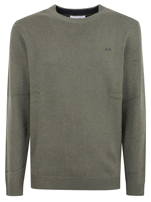 MAGLIONE GIROCOLLO UOMO WARM WOOL - SUN68 K46112 74 MILITARE SCURO SUN68