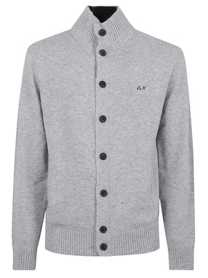 CARDIGAN UOMO BUTTONS WARM WOOL - SUN68 K46113 06 Grigio chiaro SUN68