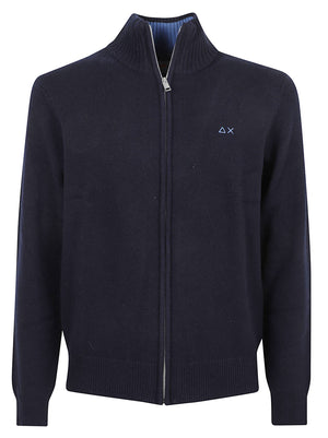 CARDIGAN UOMO TRACKZIP WARM WOO - SUN68 K46114 07 NAVY BLUE SUN68