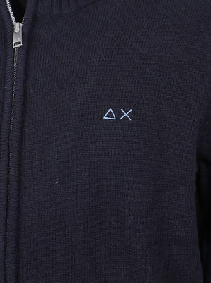 CARDIGAN UOMO TRACKZIP WARM WOO - SUN68 K46114 07 NAVY BLUE SUN68