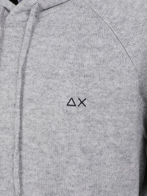 MAGLIA CON CAPPUCCIO UOMOWARM WOOL - SUN68 K46115 06 Grigio chiaro SUN68