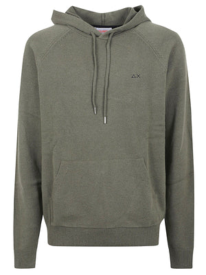 MAGLIA CON CAPPUCCIO UOMO WARM WOOL - SUN68<BR/> K46115 74 MILITARE SCURO SUN68