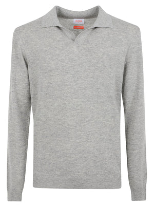 POLO UOMO RIB DETAIL - SUN68<BR/> K46120 06 Grigio chiaro SUN68