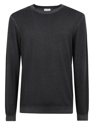 MAGLIONE GIROCOLLO UOMO VINTAGE DYED - SUN68 K46129 11 Nero SUN68