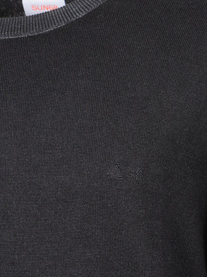 MAGLIONE GIROCOLLO UOMO VINTAGE DYED - SUN68 K46129 11 Nero SUN68