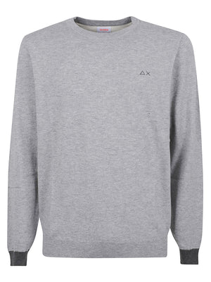 MAGLIONE GIROCOLLO UOMO ENGLISH RIB - SUN68 <BR/> K46160 06 Grigio chiaro SUN68