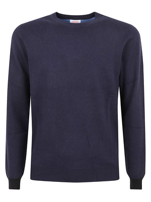 MAGLIONE GIROCOLLO UOMO ENGLISH RIB - SUN68 K46160 07 NAVY BLUE SUN68