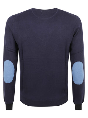 MAGLIONE GIROCOLLO UOMO ENGLISH RIB - SUN68 K46160 07 NAVY BLUE SUN68