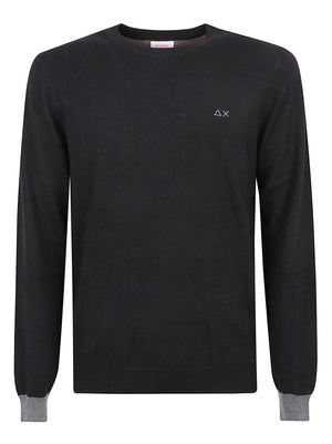 MAGLIONE GIROCOLLO UOMO ENGLISH RIB - SUN68 <BR/> K46160 11 Nero SUN68