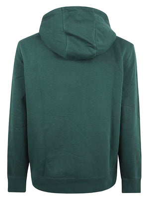 FELPA UOMO CON CAPPUCCIO TOMMY LOGO HOODY - TOMMY HILFIGER<BR/> MW0MW11599 L6K ORNAMENTAL GREEN TOMMY 1 LINEA