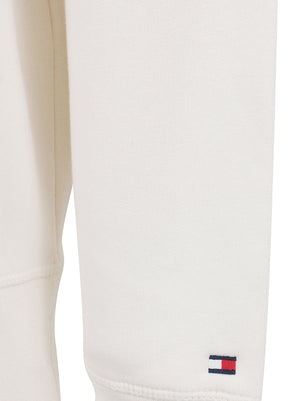 FELPA UOMO CON CAPPUCCIO TOMMY LOGO HOODY - TOMMY HILFIGER <BR/> MW0MW11599 Z00 IVORY PETAL TOMMY 1 LINEA
