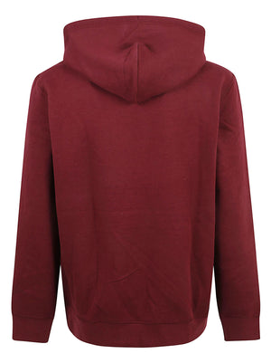 FELPA UOMO CON CAPPUCCIO ESS SEASONAL FLEECE HOODY - TOMMY HILFIGER<BR/> MW0MW39997 VLP BURGUNDY TOMMY 1 LINEA