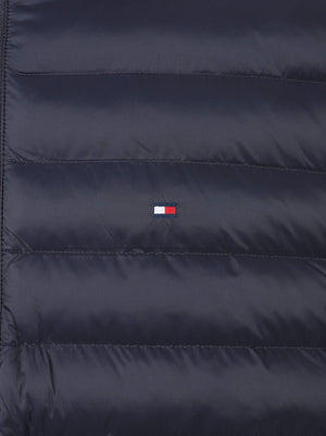 GIACCA UOMO MIX MEDIA ESS RWB STAND COLLAR - TOMMY HILFIGER MW0MW41329 DW5 NAVY BLUE TOMMY 1 LINEA