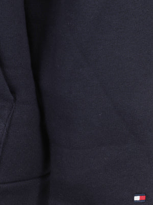 FELPA UOMO CON CAPPUCCIO STACK REG FLEECE HOODIE - TOMMY HILFIGER <BR/> MW0MW44937 DW5 NAVY BLUE TOMMY 1 LINEA