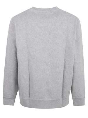 FELPA UOMO GIROCOLLO VARSITY ROUNDEL REG FLEECE CREW - TOMMY HILFIGER<BR/> MW0MW44953 P01 Light Grey Heather TOMMY 1 LINEA