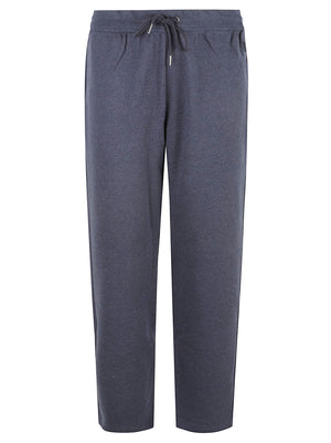PANTALONI TUTA UOMO RWB TIPPING REG TERRY PANT - TOMMY HILFIGER <BR/> MW0MW44991 DUR NAVY BLUE HEATHER TOMMY 1 LINEA