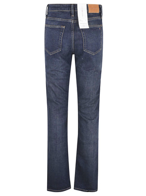 JEANS DONNA HARLOW MID RISE SLIM ESSENTIAL - TOMMY HILFIGER<BR/> WW0WW52184 1BL DEEP DARK OCEAN TOMMY 1 LINEA