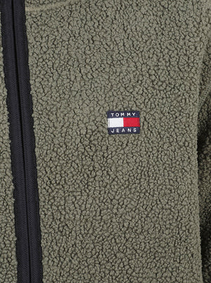GIACCA UOMO CON CAPPUCCIO REG BADGE TEDDY ZIP - TOMMY JEANS<BR/> DM0DM19224 M04 ROCKY MOUNTAIN TOMMY HILFIGER