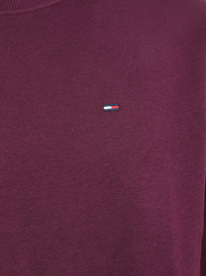 FELPA UOMO GIROCOLLO REG S FLAG - TOMMY JEANS<BR/> DM0DM20741 V11 CALIPSO BERRY TOMMY HILFIGER