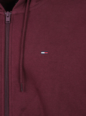 FELPA UOMO CON CAPPUCCIO REG S FLAG ZIP - TOMMY JEANS DM0DM20743 V11 CALIPSO BERRY TOMMY HILFIGER