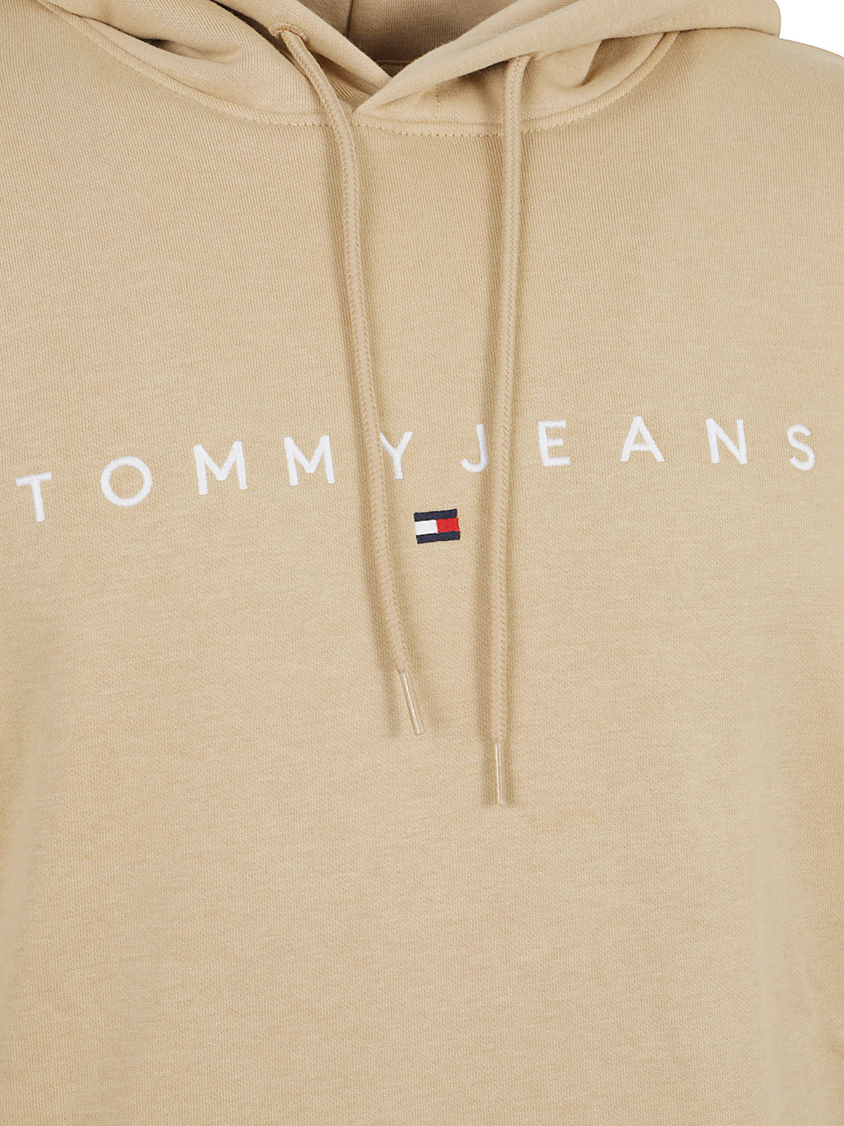 FELPA UOMO CON CAPPUCCIO REG LINEAR - TOMMY JEANS<BR/> DM0DM20746 ACA SANDY BEIGE TOMMY HILFIGER