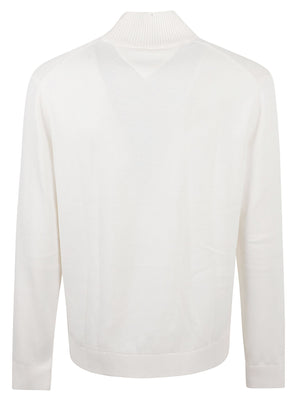 MAGLIONE UOMO SLIM ESS LIGHT 1/4 ZIP - TOMMY JEANS <BR/> DM0DM21654 YBH OFF WHITE TOMMY HILFIGER