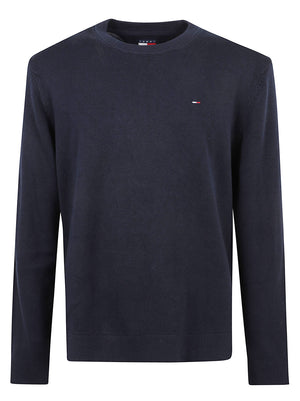 MAGLIONE UOMO GIROCOLLO SLIM ESS LIGHT - TOMMY JEANS <BR/> DM0DM22853 C1G DARK NIGHT NAVY TOMMY HILFIGER