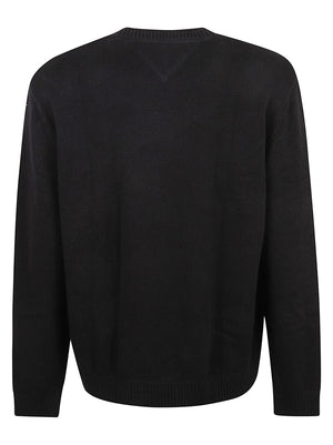 MAGLIONE UOMO GIROCOLLO REG FLAG - TOMMY JEANS<BR/> DM0DM23413 BDS Black TOMMY HILFIGER