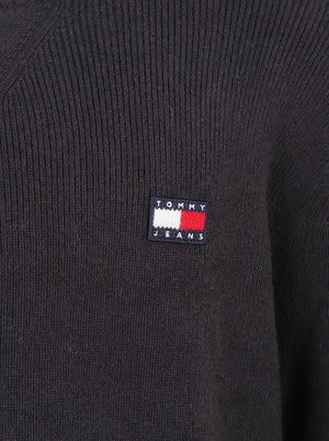 MAGLIONE UOMO GIROCOLLO REG WOOL MIX - TOMMY JEANS<BR/> DM0DM23572 BDS Black TOMMY HILFIGER