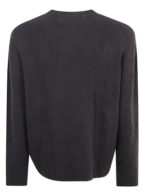 MAGLIONE UOMO GIROCOLLO REG WOOL MIX - TOMMY JEANS<BR/> DM0DM23572 BDS Black TOMMY HILFIGER