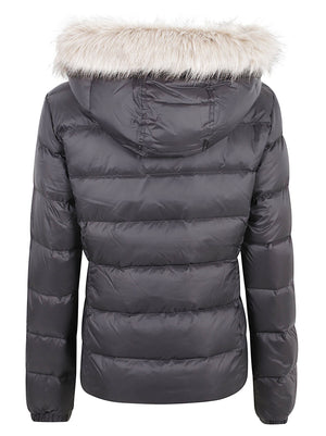 GIACCA DONNA CON CAPPUCCIO TJW BASIC HOODED DOWN JACKET EXT - TOMMY JEANS DW0DW18312 BDS Black TOMMY HILFIGER