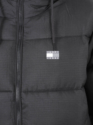 GIACCA DONNA IMBOTTITA TJW HOODED PUFFER JACKET - TOMMY JEANS <BR/> DW0DW21625 BDS Black TOMMY HILFIGER