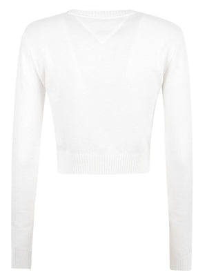 MAGLIONE GIROCOLLO DONNA TJW SPARKLE FLAG - TOMMY JEANS DW0DW21690 YBH OFF WHITE TOMMY HILFIGER