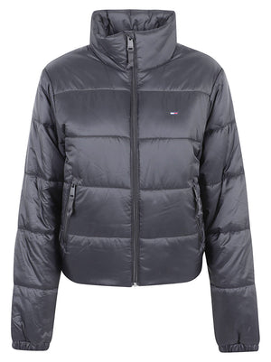 GIACCA DONNA TJW REG PADDED - TOMMY JEANS DW0DW23487 BDS Black TOMMY HILFIGER