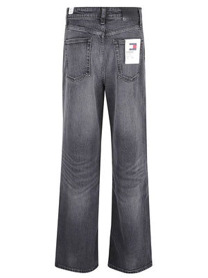 JEANS DONNA CLAIRE HIGH RISE WIDE - TOMMY JEANS DW0DW23499 1BZ DENIM BLACK TOMMY HILFIGER