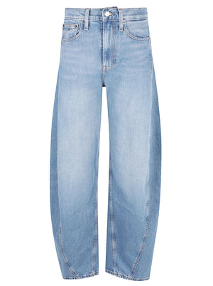 JEANS DONNA ELLA HIGH RISE BARREL - TOMMY JEANS<BR/> DW0DW23508 1A5 DENIM MEDIUM TOMMY HILFIGER