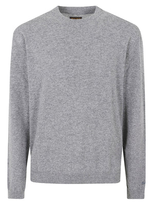 MAGLIONE UOMO GIROCOLLO LAMBSWOOL CREWNECK - WOOLRICH<BR/> CFWOKN2063MRUF5094 185 Medium grey melange WOOLRICH