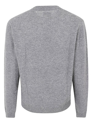 MAGLIONE UOMO GIROCOLLO LAMBSWOOL CREWNECK - WOOLRICH<BR/> CFWOKN2063MRUF5094 185 Medium grey melange WOOLRICH