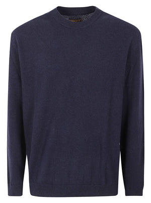 MAGLIONE UOMO GIROCOLLO LAMBSWOOL CREWNECK - WOOLRICH CFWOKN2063MRUF5094 3989 MELTON BLUE WOOLRICH