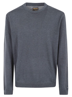 MAGLIONE UOMO GIROCOLLO LAMBSWOOL CREWNECK - WOOLRICH<BR/> CFWOKN2091MRUF5111 3989 MELTON BLUE WOOLRICH